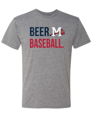 Mississippi Braves Beer Baseball Tee