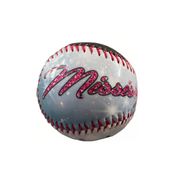 Mississippi Braves Glitter Baseball